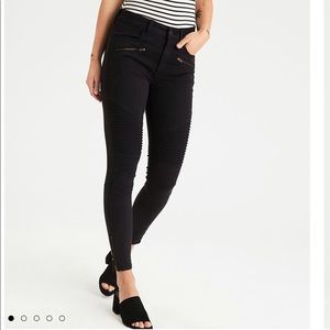 AEO high rise moto jegging jeans